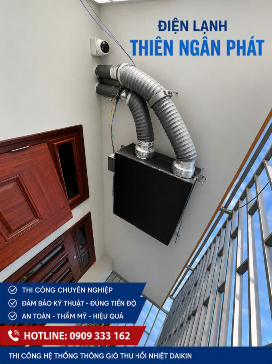 LẮP ĐẶT THIẾT BỊ THÔNG GIÓ THU HỒI NHIỆT DAIKIN