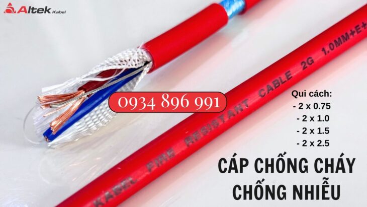 Cáp Chống Cháy Chống Nhiễu 2×0.75 Mm2 Giao Ngay HCM, CẦN THƠ, BÌNH DƯƠNG