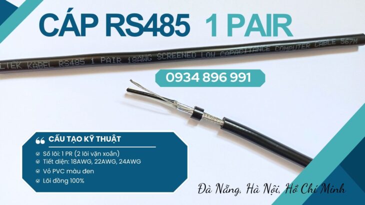 Cáp RS485 18 AWG Chống Nhiễu 2 Lớp Sẵn Kho Thanh Hóa, Nghệ An, Hà Tĩnh