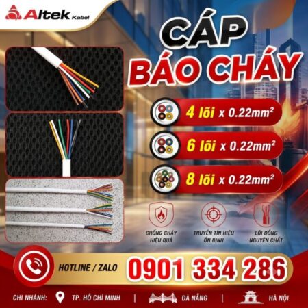 Cáp Báo Cháy 4×0.22mm² ALTEK KABEL Cáp Báo Cháy 4×0.22mm² ALTEK KABEL
