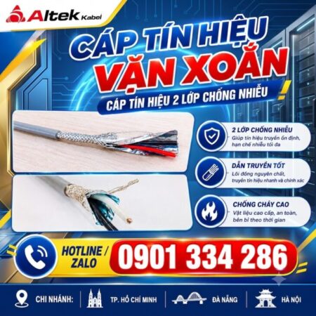 Cáp Tín Hiệu Vặn Xoắn 2 Lớp Chống Nhiễu 16–22AWG, 1–4 Pair – ALTEK KABEL Cáp Tín Hiệu Vặn Xoắn 2 Lớp Chống Nhiễu 16–22AWG, 1–4 Pair – ALTEK KABEL