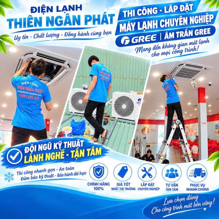 ĐẠI LÝ MÁY LẠNH ÂM TRẦN GREE CHÍNH HÃNG