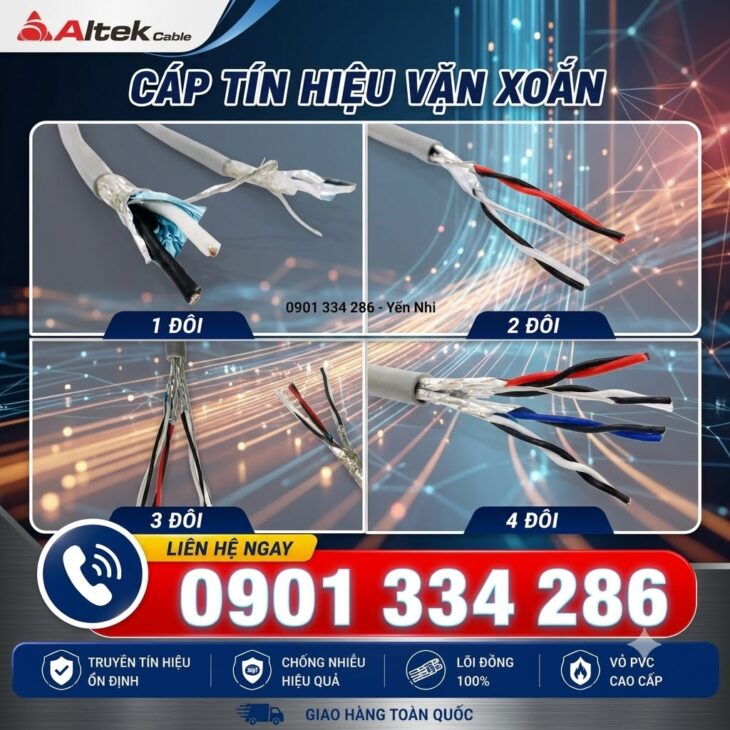 Cáp Tín Hiệu Vặn Xoắn Chống Nhiễu ALTEK KABEL