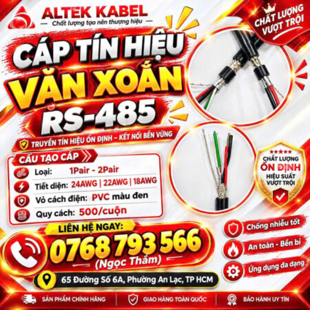 CẦN BÁN Cáp Tín Hiệu Vặn Xoắn RS-485 ALTEK KABEL – Chất Lượng Vượt Trội
