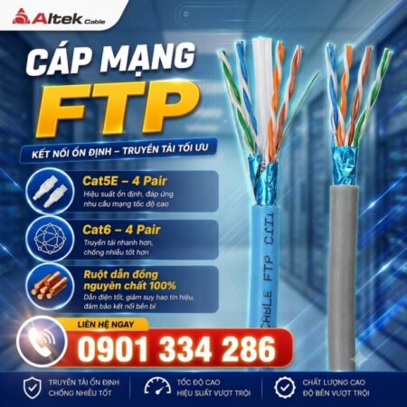 Cáp Mạng FTP CAT5E CAT6 100% Đồng ALTEK KABEL