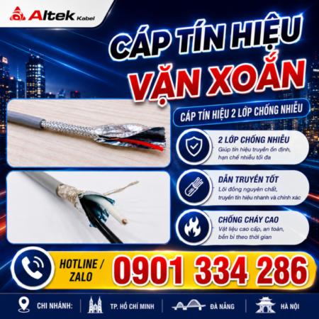 Cáp Tín Hiệu Vặn Xoắn 2 Lớp Chống Nhiễu ALTEK KABEL – Twisted Pair Cáp Tín Hiệu Vặn Xoắn 2 Lớp Chống Nhiễu ALTEK KABEL – Twisted Pair