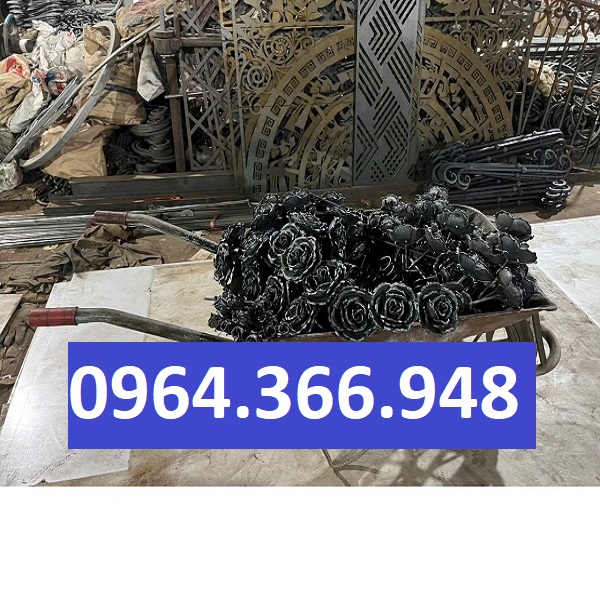 Bông hồng sắt rèn thủ công cho sản phẩm hoa sắt mỹ thuật