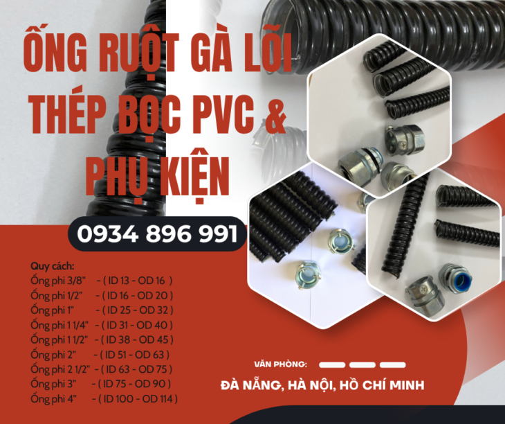 Ống Kẽm Bọc Thép Phi 45 & Đầu Nối Chính Hãng – Có Hàng Bình Dương, Cần Thơ, Long An