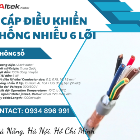 Cáp Điều Khiển 6×1.0 Mm2 Chống Nhiễu Hà Nội, Hưng Yên, Bắc Ninh Cáp Điều Khiển 6×1.0 Mm2 Chống Nhiễu Hà Nội, Hưng Yên, Bắc Ninh