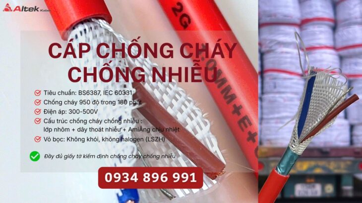 Cáp Chống Cháy Chống Nhiễu 2×0.75mm² – Giao Nhanh Hải Phòng, Quảng Ninh, Thái Bình Cáp Chống Cháy Chống Nhiễu 2×0.75mm² – Giao Nhanh Hải Phòng, Quảng Ninh, Thái Bình