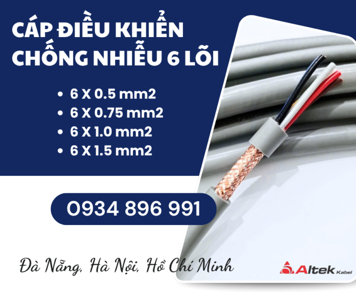 Cáp Điều Khiển 6×1.0 Mm2 Chống Nhiễu Hà Nội, Hưng Yên, Bắc Ninh