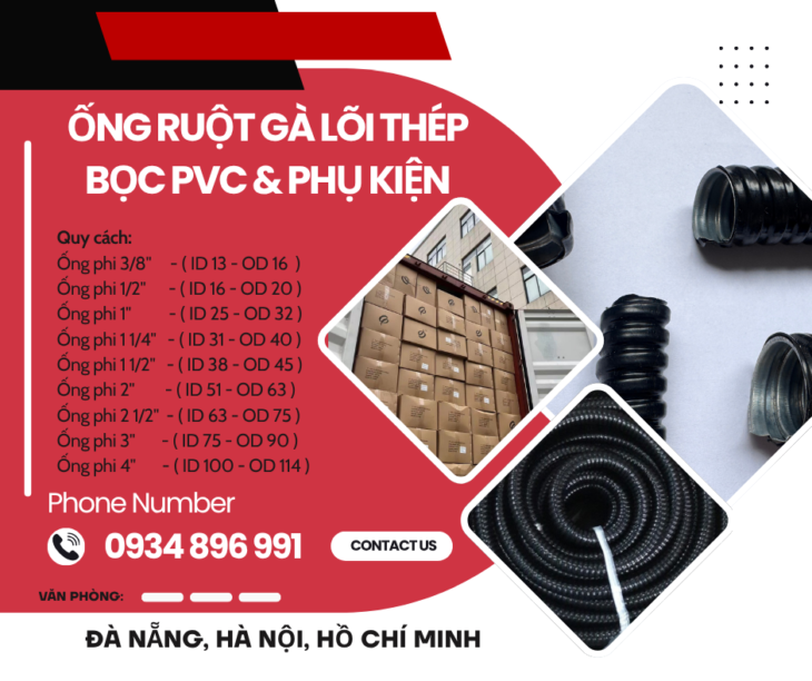 Ống Kẽm Bọc Thép Phi 45 & Đầu Nối Chính Hãng – Có Hàng Bình Dương, Cần Thơ, Long An