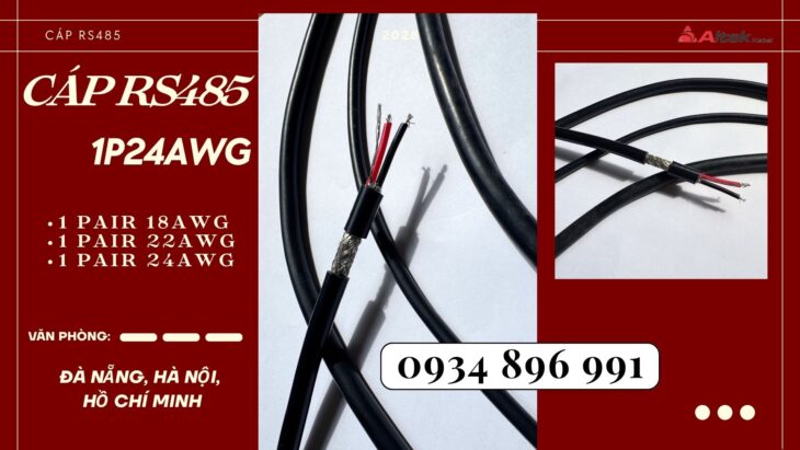 CÁP TÍN HIỆU RS485 1 PAIR 18, 22, 24 AWG ĐÀ NẴNG, HÀ NỘI, HỒ CHÍ MINH.
