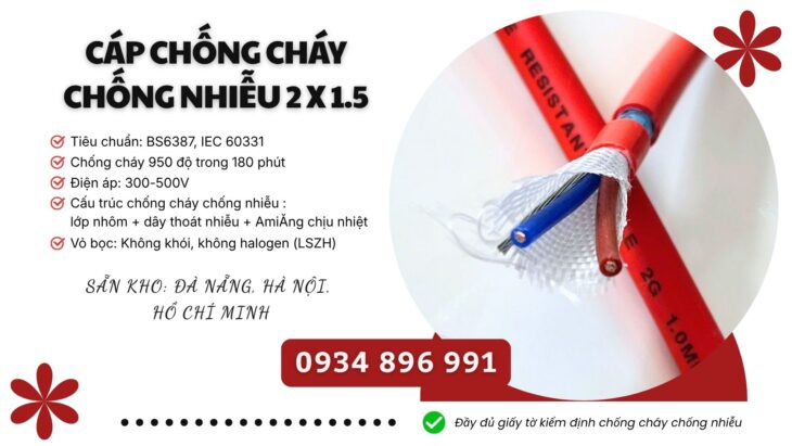 Cáp Chống Cháy Chống Nhiễu 2×0.75 Mm2 Sẵn Đà Nẵng, Hồ Chí Minh, Hà Nội