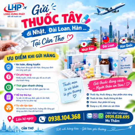 Gửi thuốc tây, nam, bắc đi Nhật, Đài Loan tại HCM