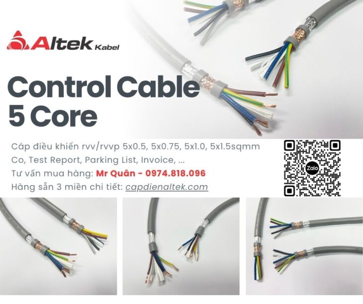 Cáp điều khiển 5 lõi Altek Kabel – Hàng sẵn kho