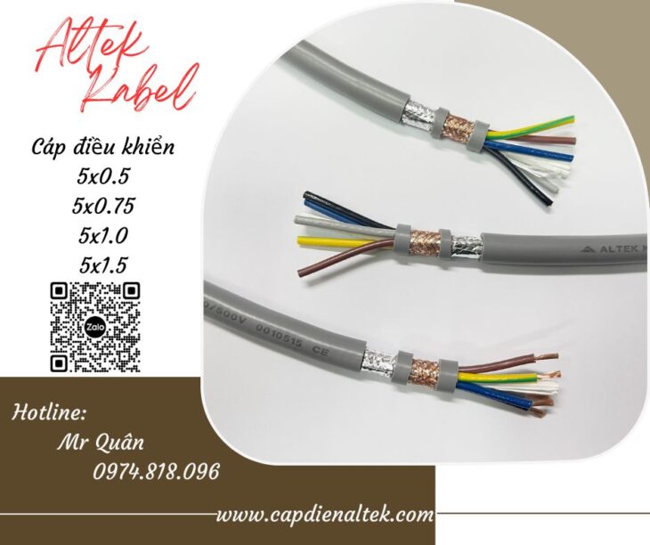 Cáp điều khiển 5 lõi Altek Kabel – Hàng sẵn kho