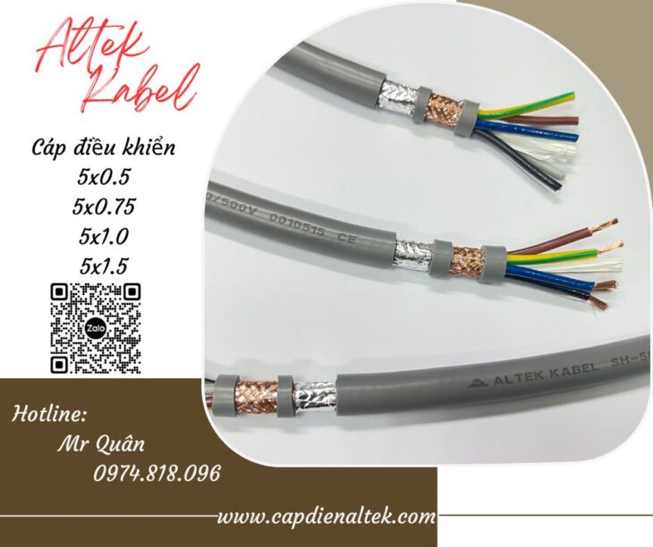 Cáp điều khiển 5 lõi Altek Kabel – Hàng sẵn kho